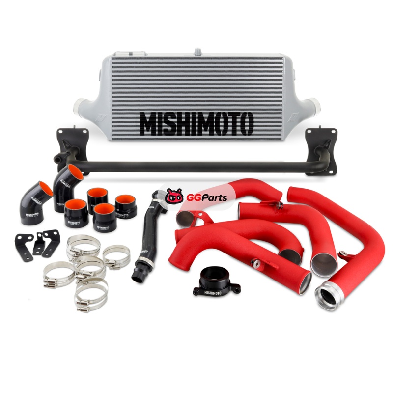 Mishimoto MMINT-WRX-22SLRD MISHIMOTO Фронтальный интеркулер (серебристый) патрубки (красные) Subaru WRX VB 2022+