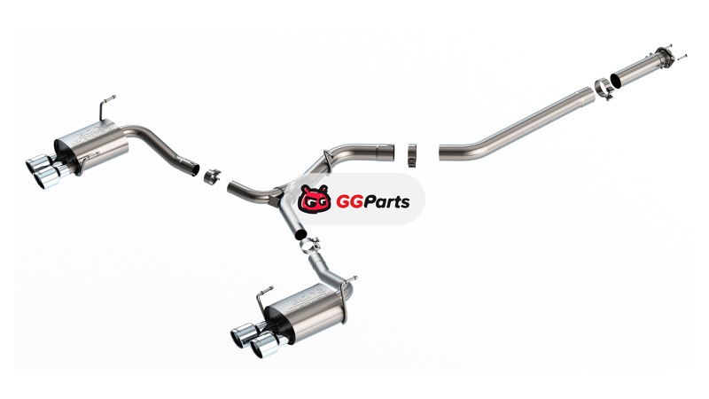 Borla 140907 BORLA S-Type Cat-Back Выхлопная система (хромированные насадки) Subaru WRX 2.4L 2022-2024