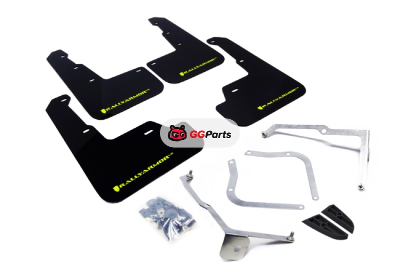 Rally Armor MF32-UR-BLK/CGN Rally Armor UR Брызговики черные с зеленым логотипом Subaru WRX/STI 2015-2021