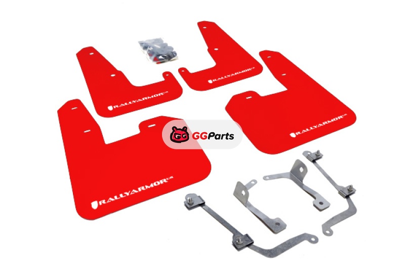 Rally Armor MF15-UR-RD/WH Rally Armor UR Брызговики красные с белым логотипом Subaru STI 2008-2014/WRX 2011-2014 Hatchback