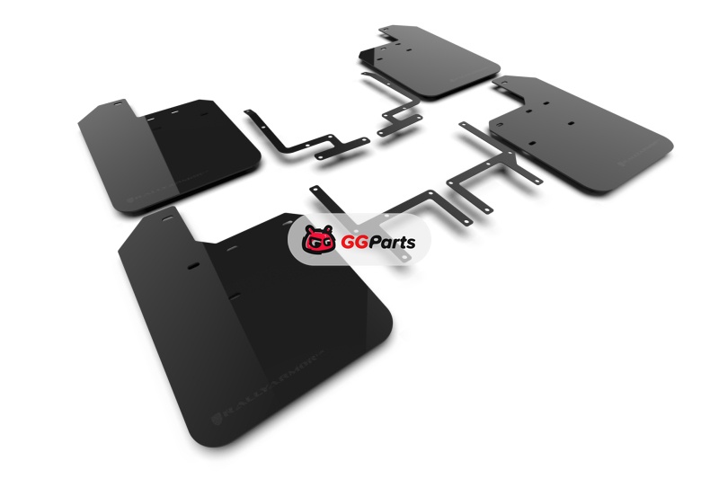 Rally Armor MF124-UR-BLK-MBK Rally Armor UR Брызговики черные с логотипом черный металлик Jeep Wrangler JL Rubicon 2018-2025