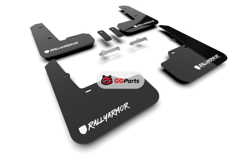 Rally Armor MF92-UR-BLK/WH-X Rally Armor UR Брызговики черные с белым логотипом (измененный шрифт) Subaru WRX 2022-2025