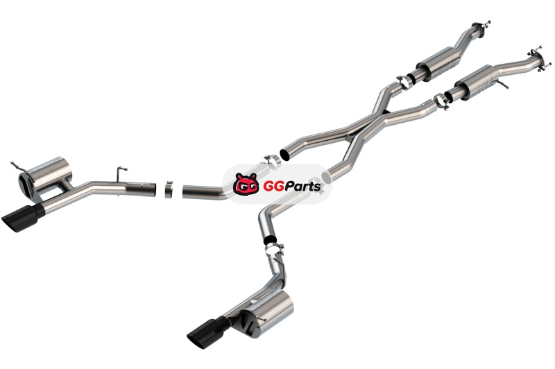 Borla 140885BC BORLA S-Type Cat-Back Выхлопная система (черные насадки) Dodge Durango SRT Hellcat 6.2L V8 2021/2023/2024