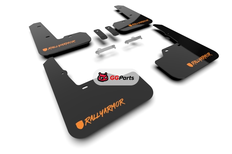 Rally Armor MF92-UR-BLK/OR-X Rally Armor UR Брызговики черные с оранжевым логотипом (измененный шрифт) Subaru WRX 2022-2025