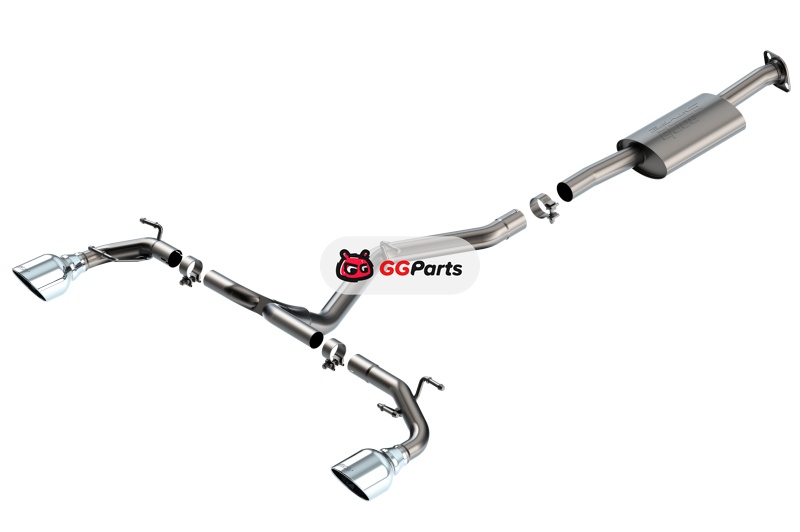 Borla 140909 BORLA S-Type Cat-Back Выхлопная система (хромированные насадки) Subaru BRZ/Toyota GR86 2.4L 2022-2024