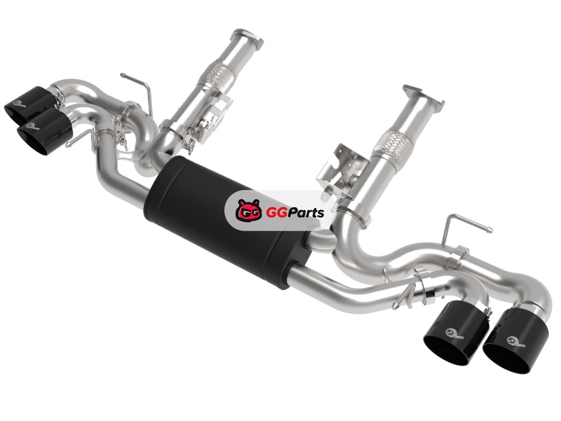 aFe 49-34127-B AFE MACH Force-Xp Cat-Back Выхлопная система c глушителя (черные насадки) Chevrolet Corvette (C8) 2020-2024 V8-6.2L (без NPP)