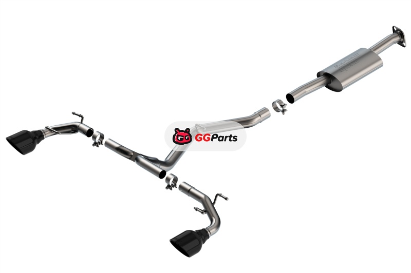 Borla 140909BC BORLA S-Type Cat-Back Выхлопная система (черные насадки) Subaru BRZ/Toyota GR86 2.4L 2022-2024