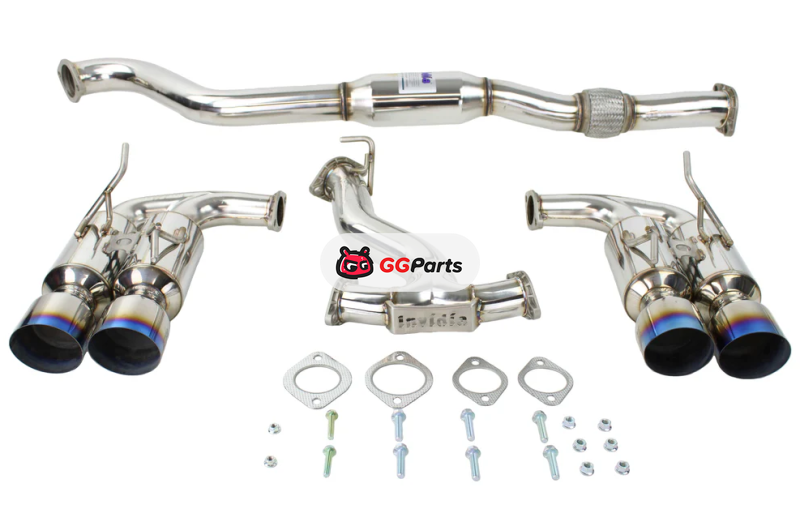 Invidia HS08ST5GM4ST INVIDIA R400 Gemini Cat-Back Выхлопная система (титановые насадки) Subaru STI GR 2008-2014 Hatchback/WRX GH 2011-2014 Hatchback