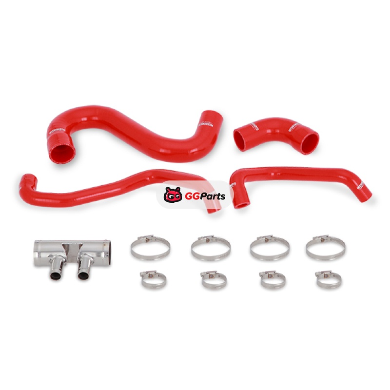 Mishimoto MMHOSE-MUS8-15LRD MISHIMOTO Комплект нижний силиконовый патрубок радиатора/патрубки охлаждения масляного радиатора (красные) Ford Mustang GT 5.0L V8 2015-2017