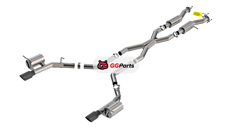 Borla 140886BC BORLA ATAK Cat-Back Выхлопная система (черные насадки) Dodge Durango SRT Hellcat 6.2L V8 2021/2023/2024