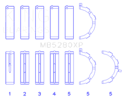 King Engine Bearings MB5280XPSTDX