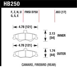 Hawk Performance HB250F.653