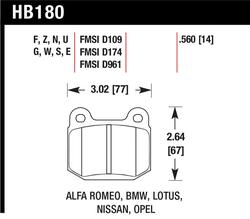 Hawk Performance HB180U.560