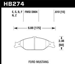 Hawk Performance HB274E.610