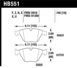 Hawk Performance HB551F.748