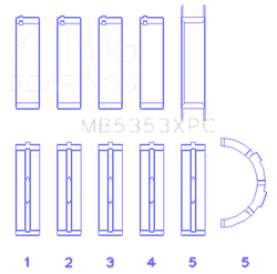 King Engine Bearings MB5353XPC