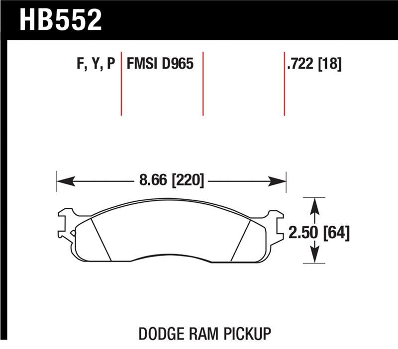 Hawk Performance HB552P.722