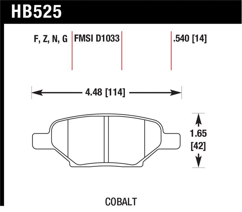 Hawk Performance HB525F.540
