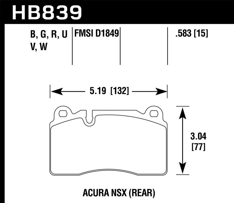 Hawk Performance HB839G.583
