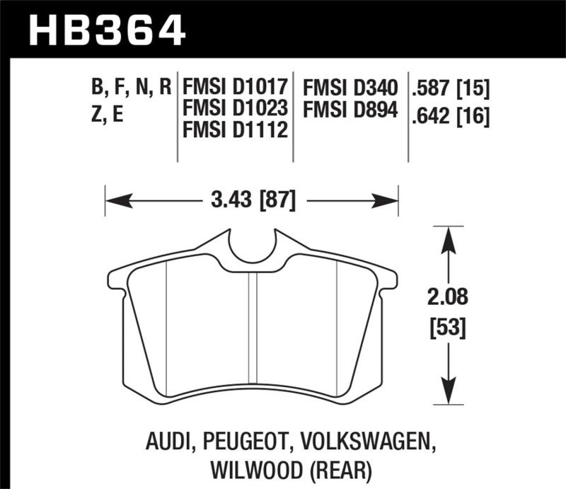 Hawk Performance HB364E.587