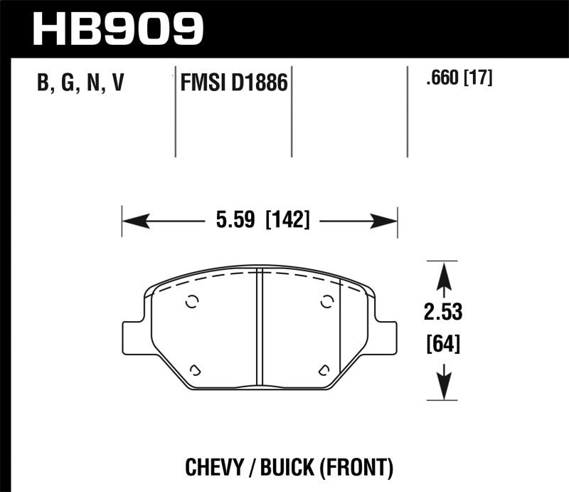 Hawk Performance HB909Y.660