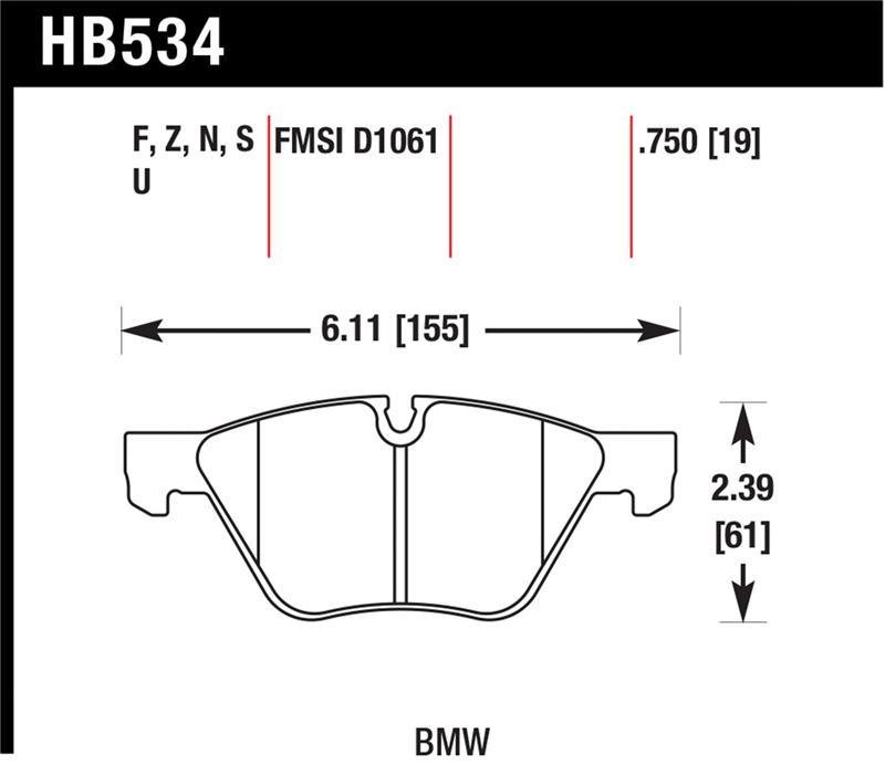 Hawk Performance HB534S.750