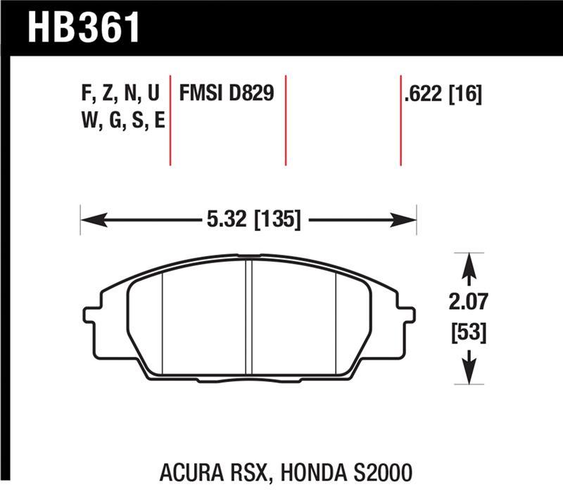 Hawk Performance HB361U.622
