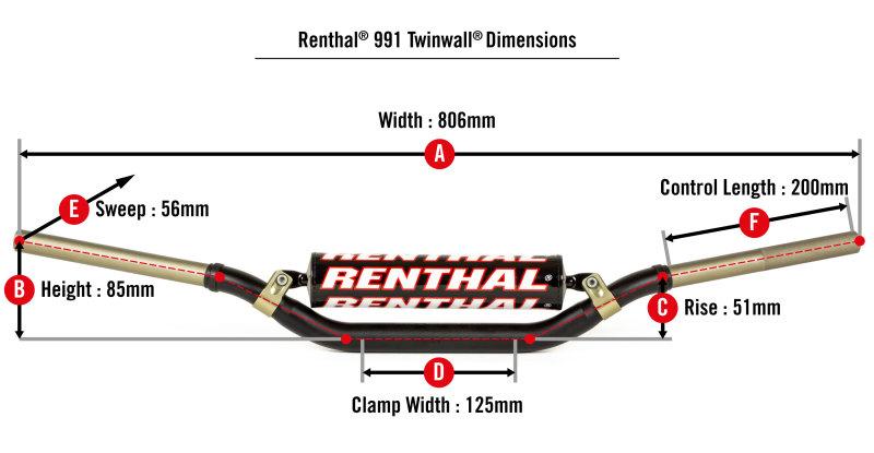 Renthal 991-01-BK-07-185