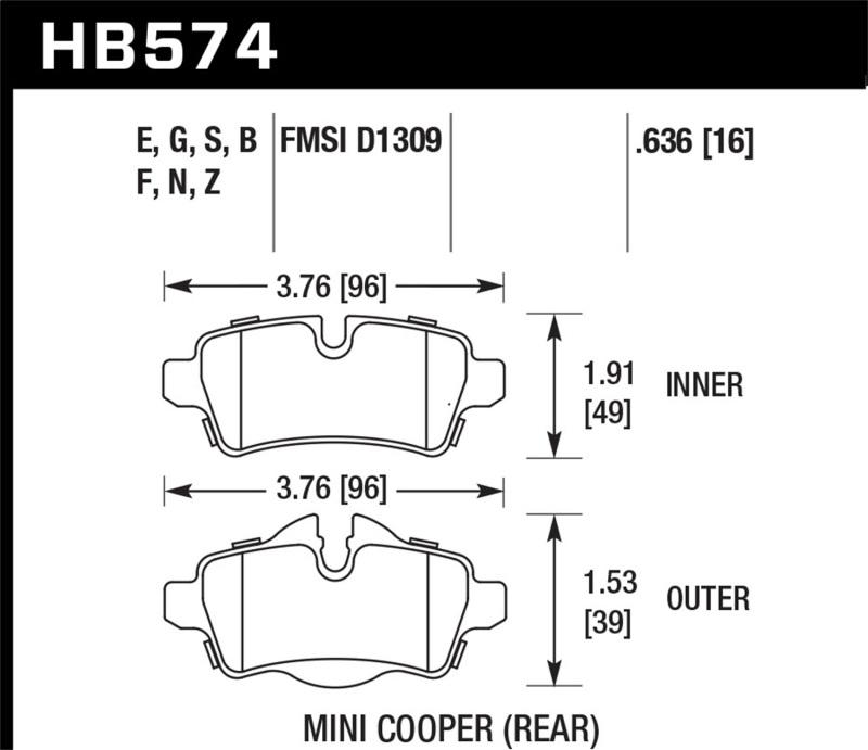 Hawk Performance HB574S.636