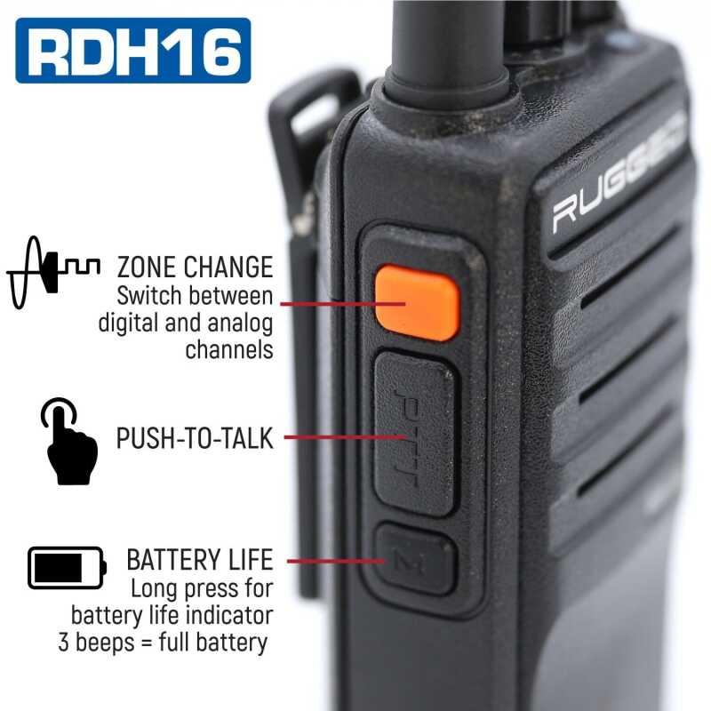 Rugged Radios RDH16-V