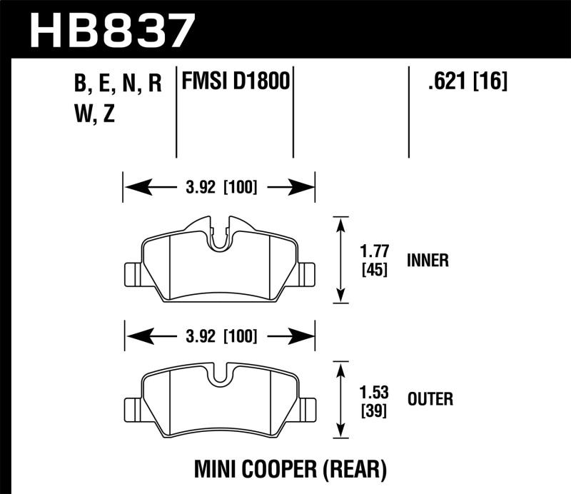 Hawk Performance HB837E.621