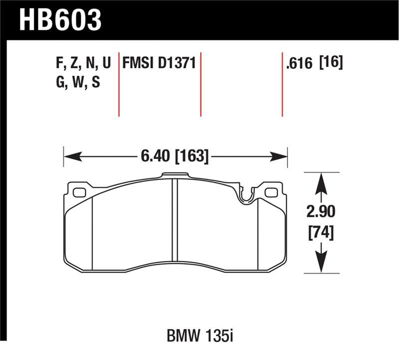 Hawk Performance HB603S.616