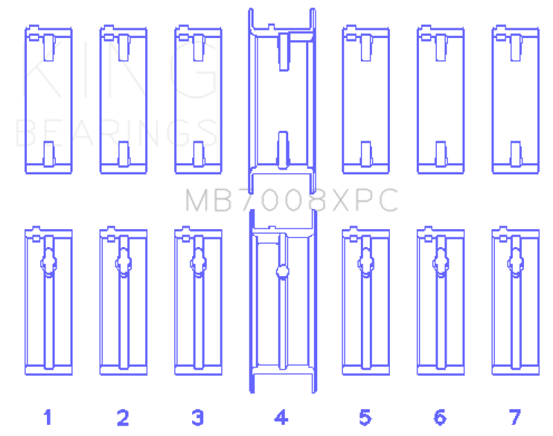 King Engine Bearings MB7008XPC