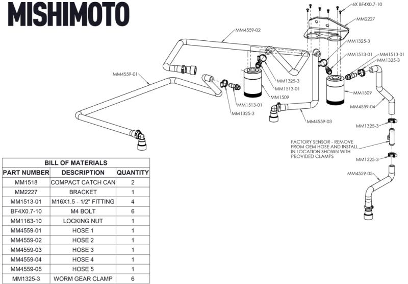 Mishimoto MMBCC-F27T-18SBE