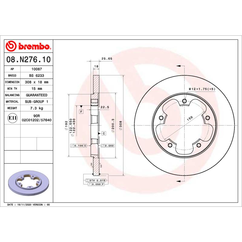 Brembo OE 08.N276.10