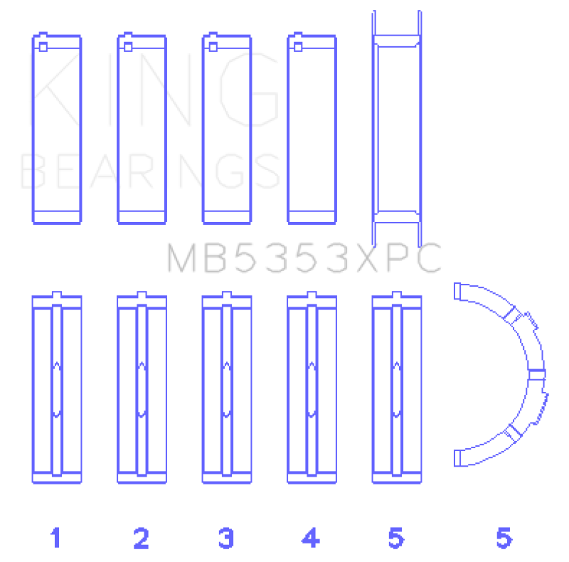 King Engine Bearings MB5353XPC