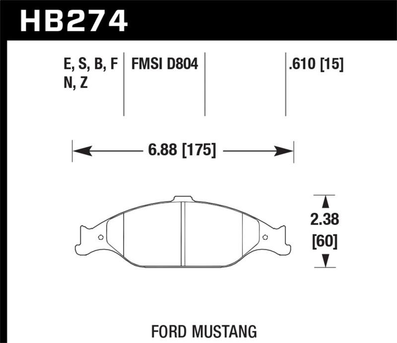 Hawk Performance HB274E.610
