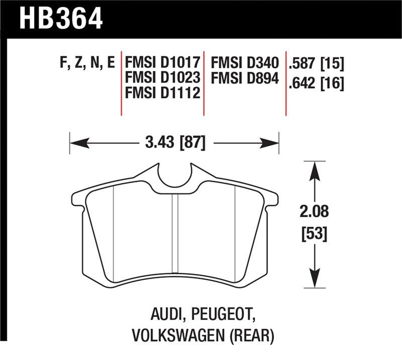 Hawk Performance HB364N.642