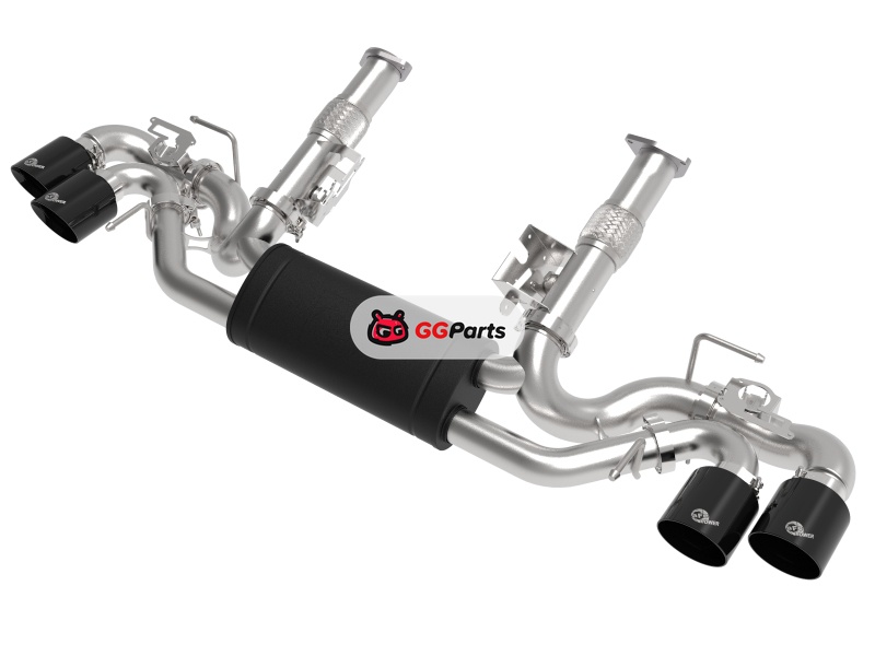 aFe 49-34124-B AFE MACH Force-Xp Cat-Back Выхлопная система c глушителя (черные насадки) Chevrolet Corvette (C8) 2020-2024 V8-6.2L (с NPP)