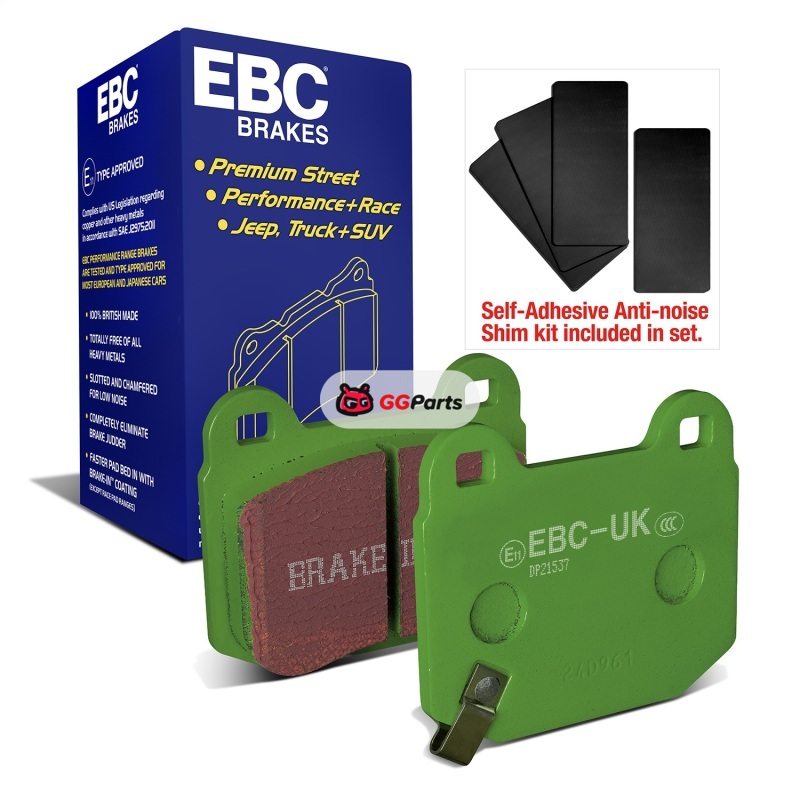EBC DP21537 EBC Greenstuff Комплект задних тормозных колодок (диск 316x20мм) Subaru WRX STi 2003-2017/BRZ/Toyota GT86/GR86 2018-2026 Brembo