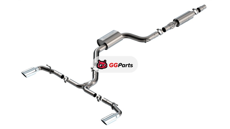 Borla 140883 BORLA S-Type Cat-Back Выхлопная система (хромированные насадки) Volkswagen Golf GTI MK8 2.0L Turbo 2022-2024