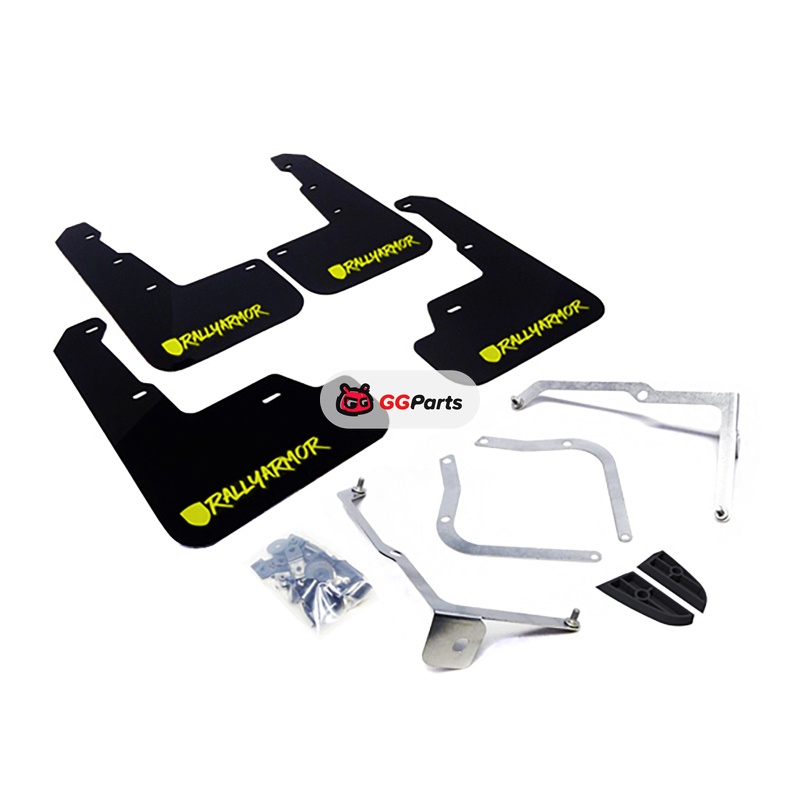 Rally Armor MF32-UR-BLK/CGN-X Rally Armor UR Брызговики черные с зеленым логотипом (измененный шрифт) Subaru WRX/STI 2015-2021