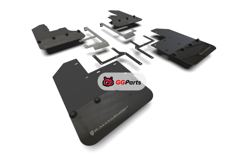 Rally Armor MF104-BLK-AGN Rally Armor UR Брызговики черные с зеленым логотипом Jeep Gladiator JT Mojave/Rubicon 2019-2025