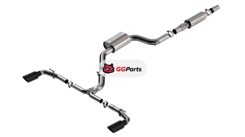 Borla 140883BC BORLA S-Type Cat-Back Выхлопная система (черные насадки) Volkswagen Golf GTI MK8 2.0L Turbo 2022-2024