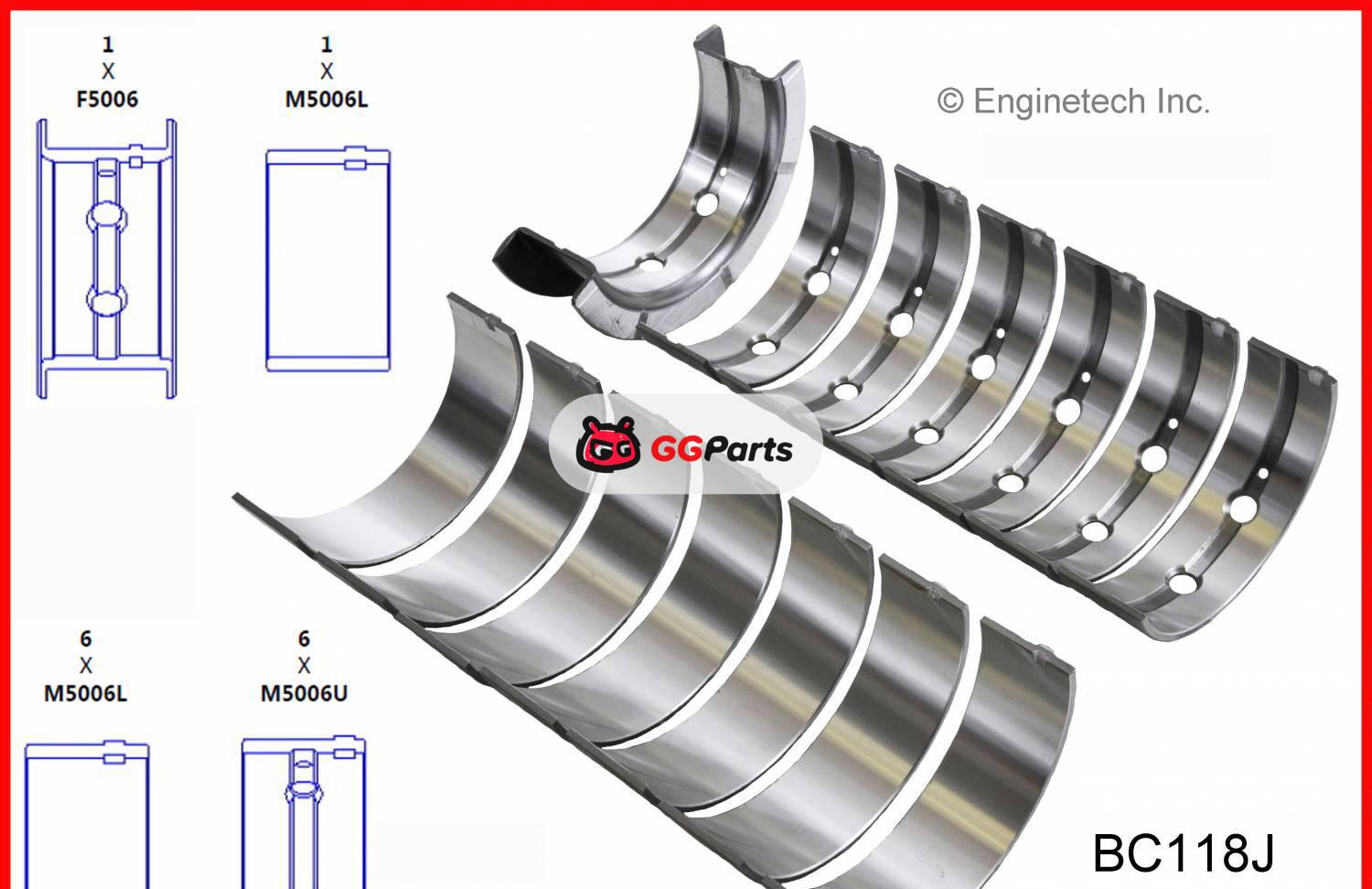 ENGINETECH BC118J Crankshaft Main Bearing
