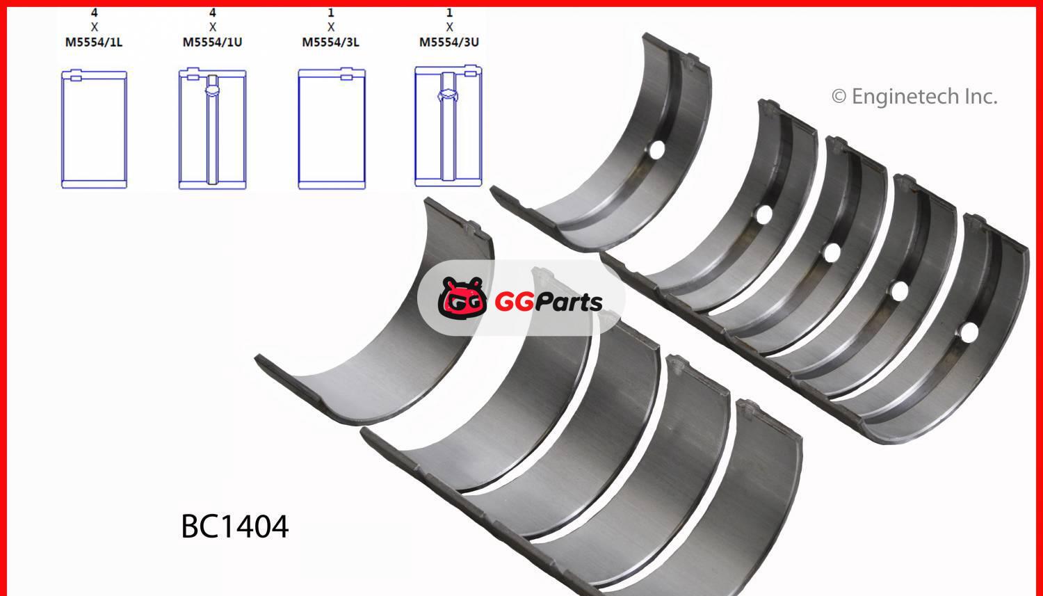 ENGINETECH BC1404 Crankshaft Main Bearing