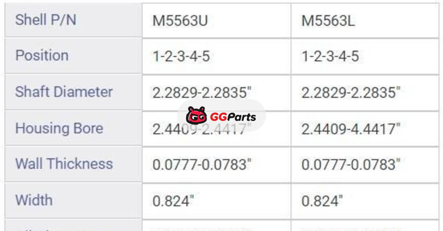 ENGINETECH BC1407 Crankshaft Main Bearing