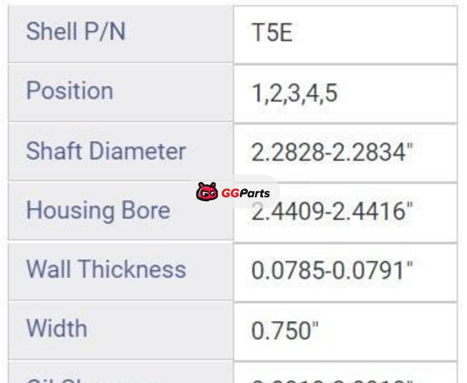 ENGINETECH BC1508 Crankshaft Main Bearing