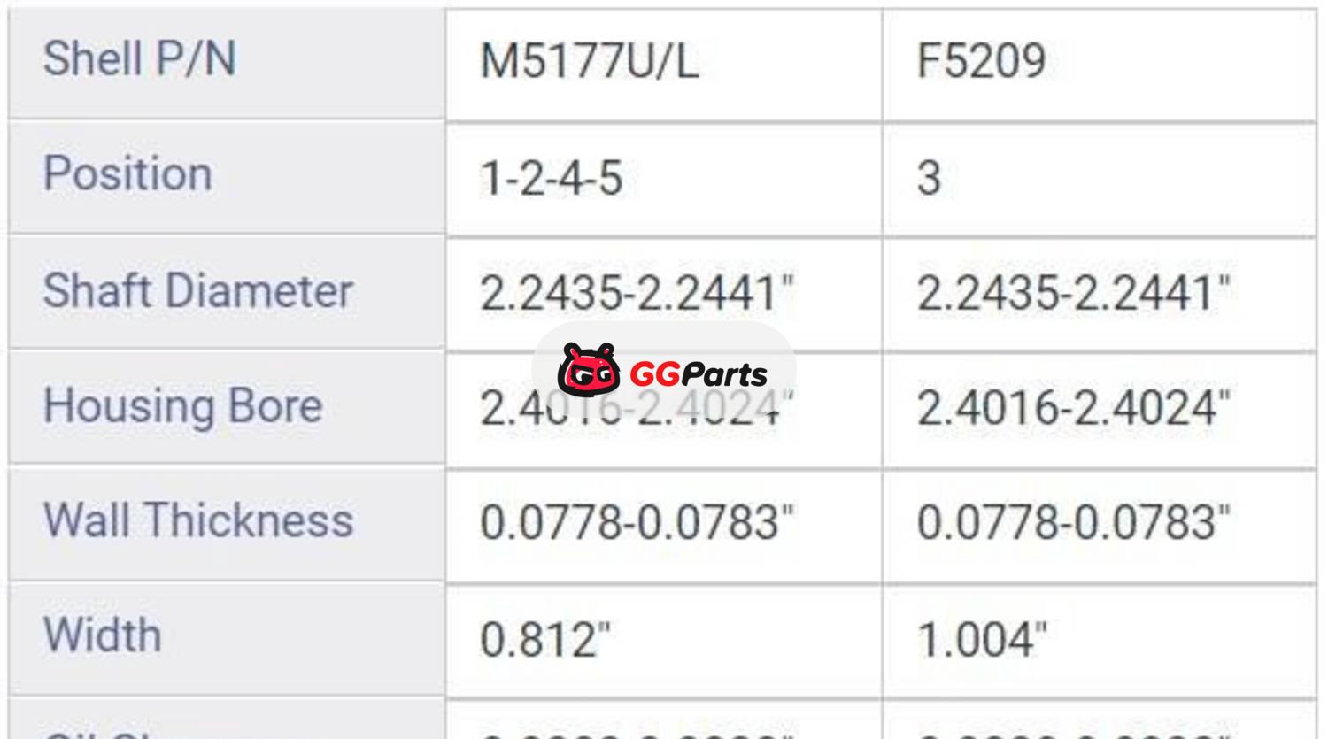 ENGINETECH BC1828 Crankshaft Main Bearing