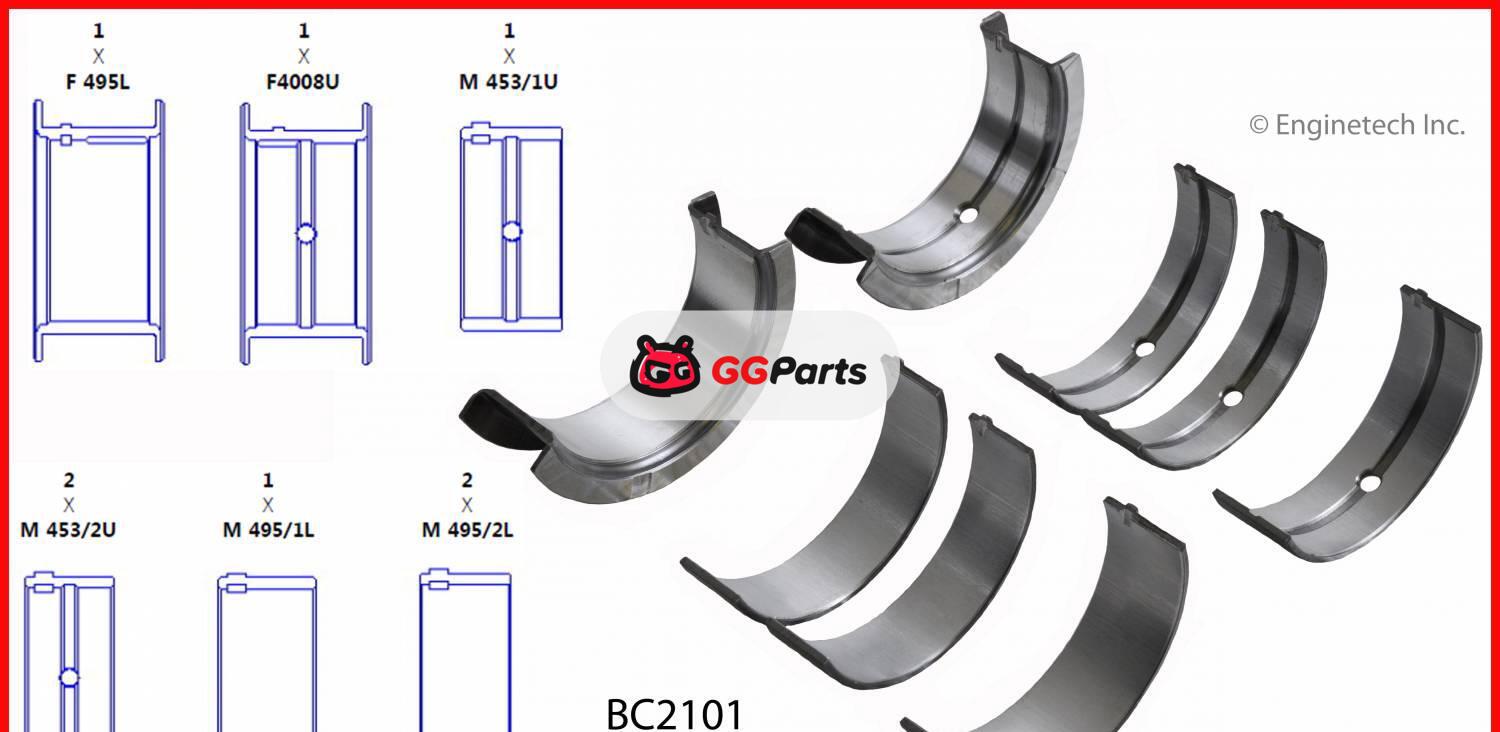 ENGINETECH BC2101 Crankshaft Main Bearing
